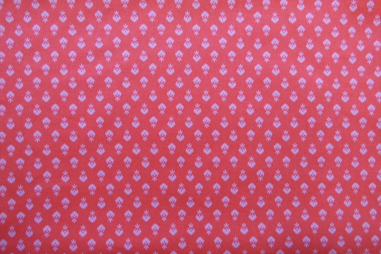 Oeko-Tex Sustainable Stretch Drill - Pink Fleur De Lis