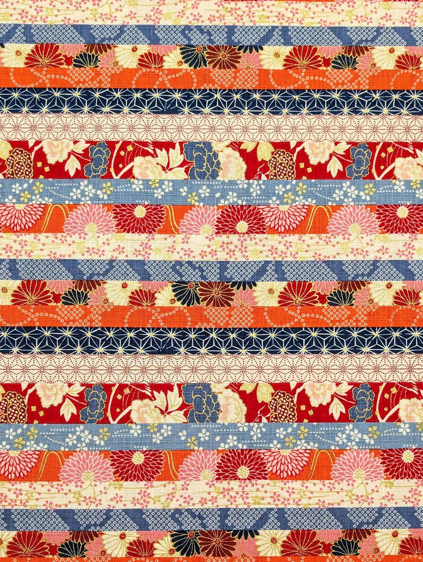 Cotton Dobby - Cherry Blossom Stripe