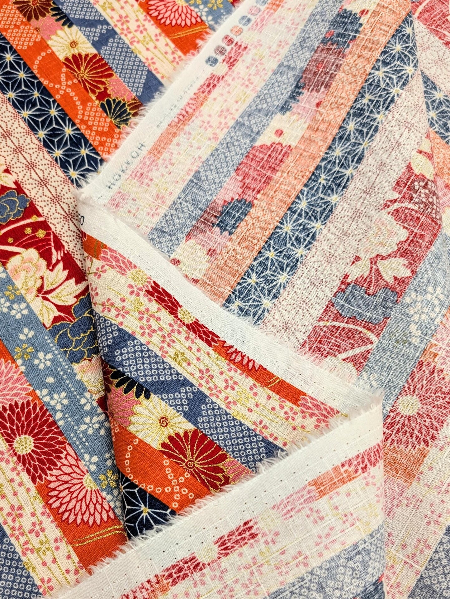 Cotton Dobby - Cherry Blossom Stripe