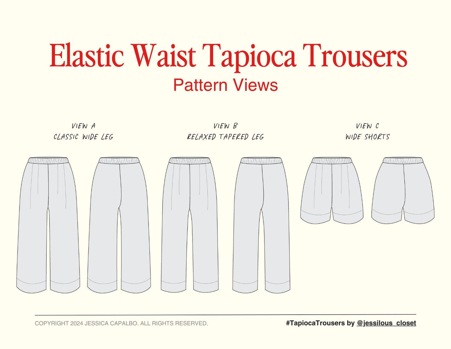 Confident Beginner: Tapioca Trousers or Shorts, June 27 & 28