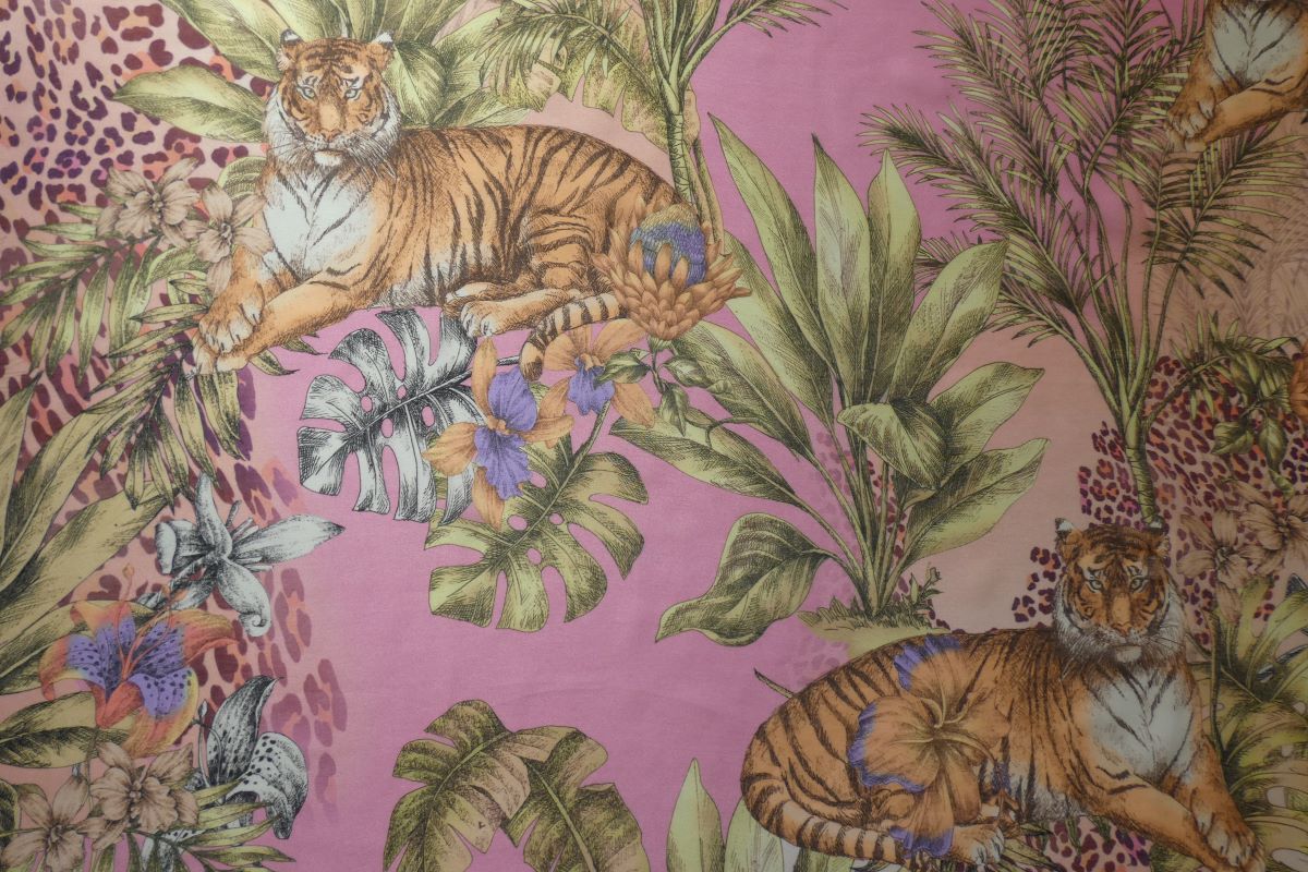 Silk Blend Lawn - Tigers In Vegas