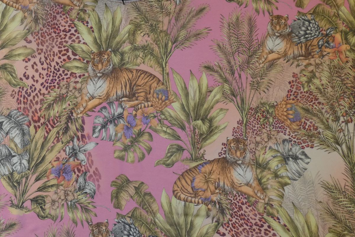 Silk Blend Lawn - Tigers In Vegas