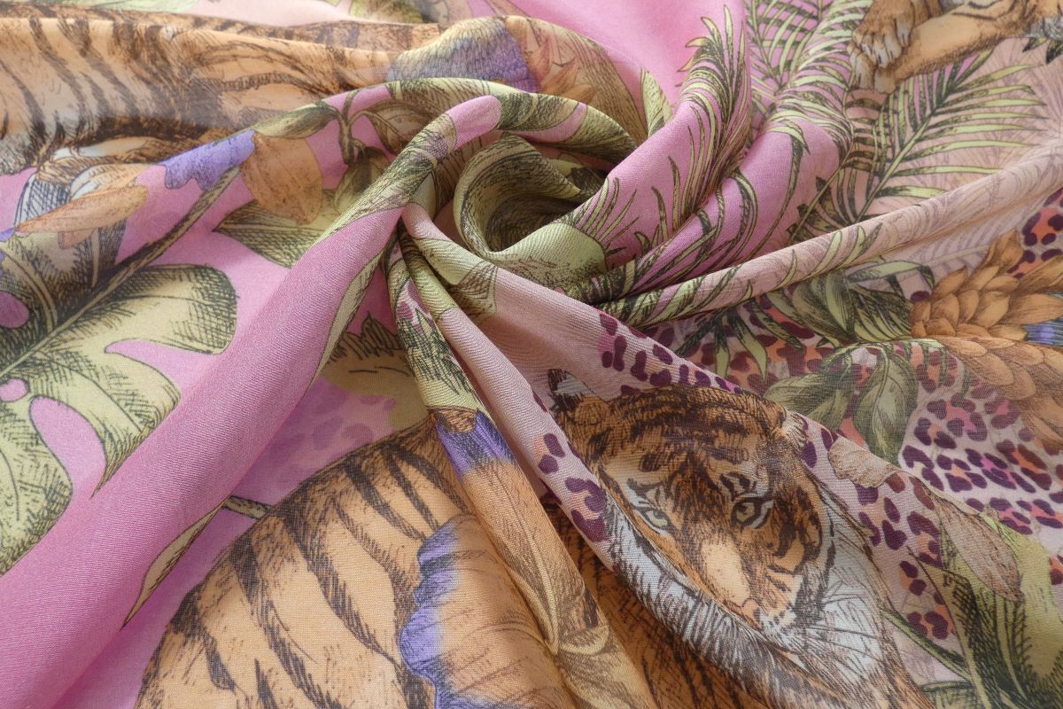 Silk Blend Lawn - Tigers In Vegas