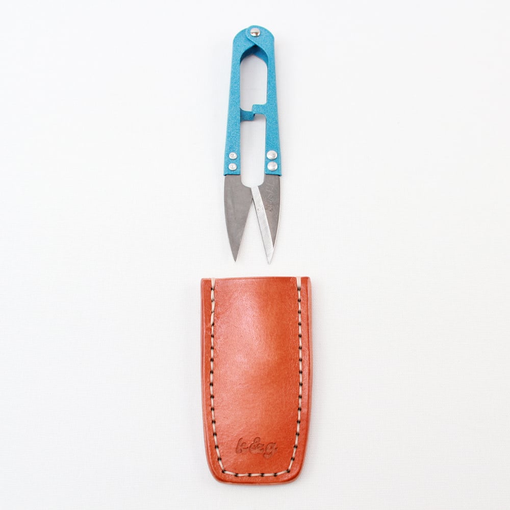 Open Studio Sewing Branded Leather Sheath with Snips
