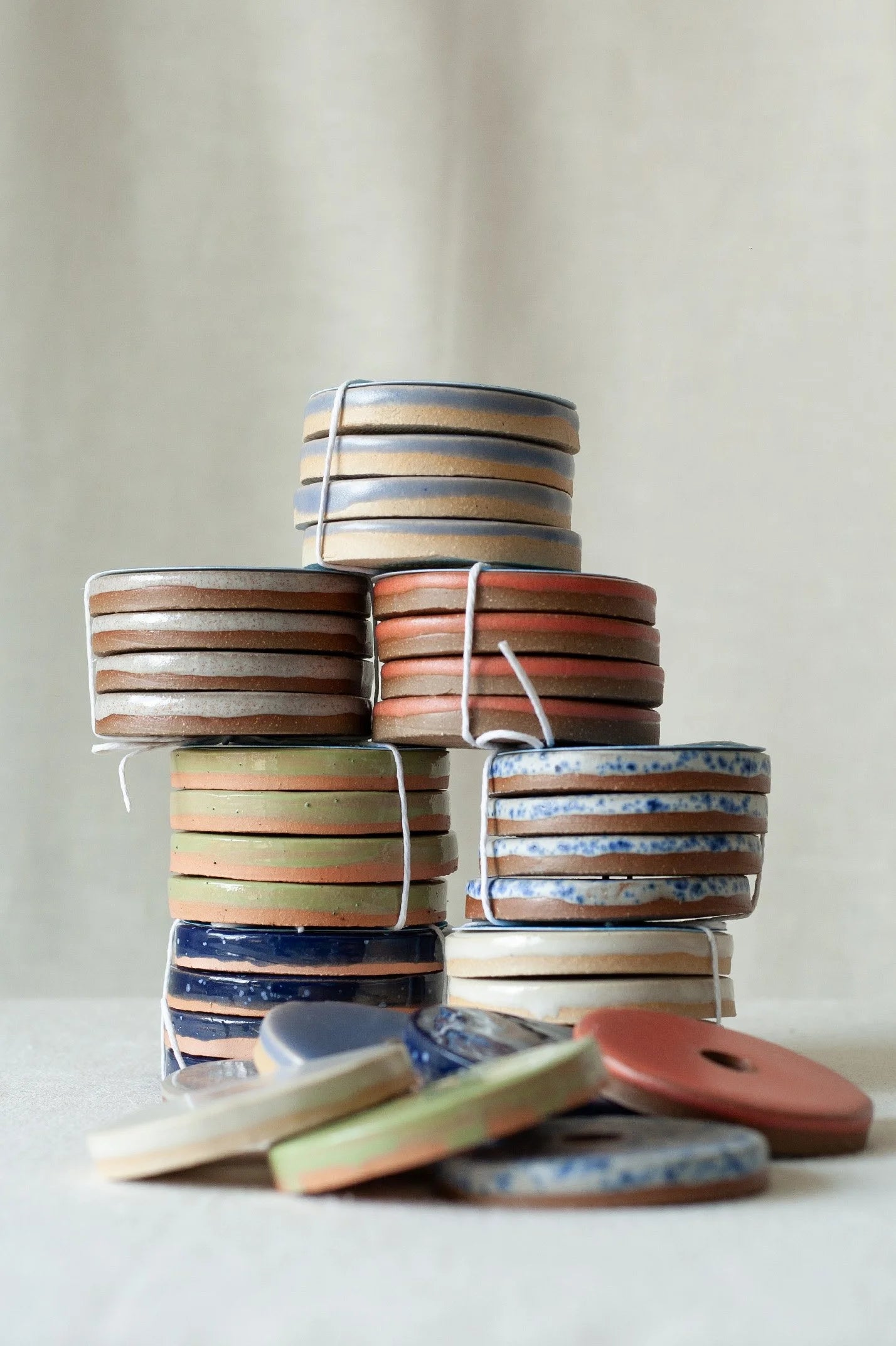 Pattern Weight in Camp Blue - Set of 4