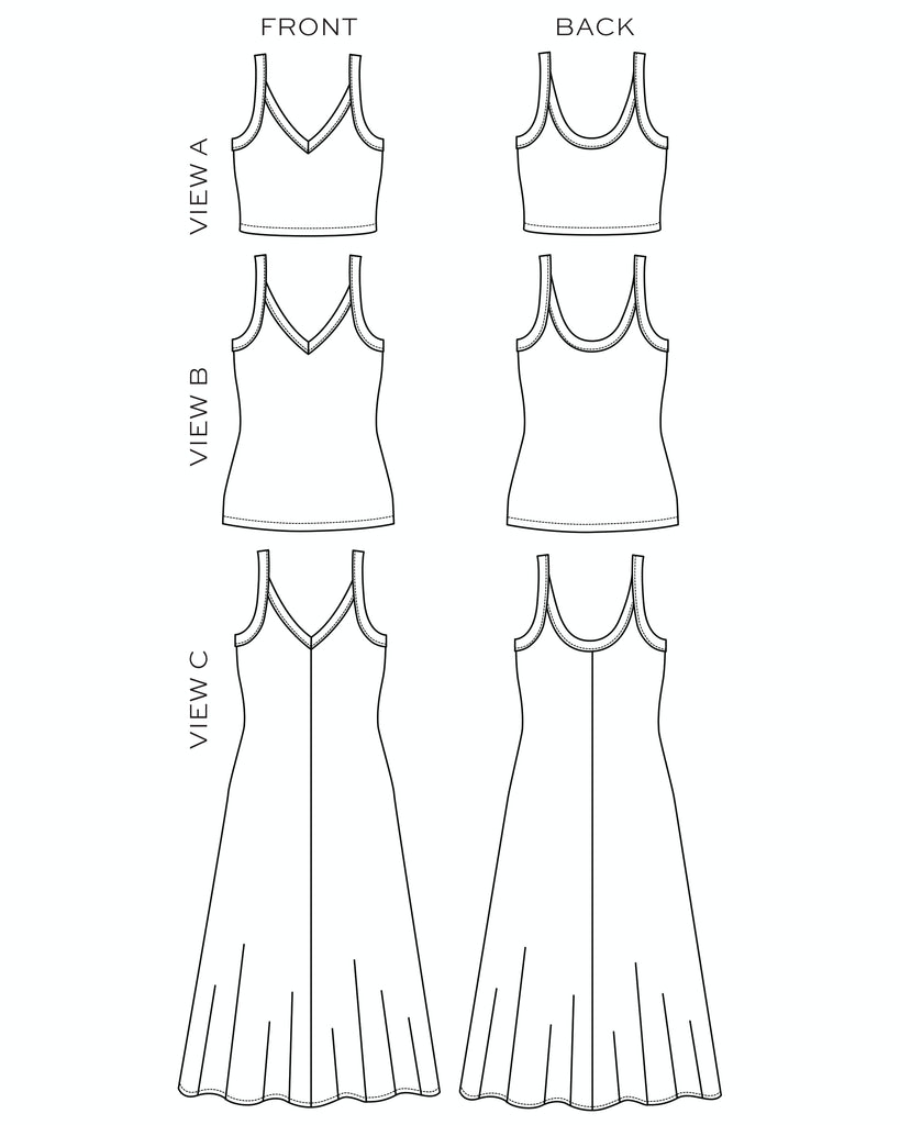 True Bias Zoey Dress, Sizes 0-18 - Paper Pattern