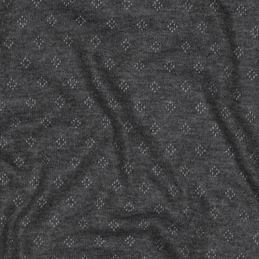 100% Cotton Pointelle - Black (OEKO-TEX Standard 100)