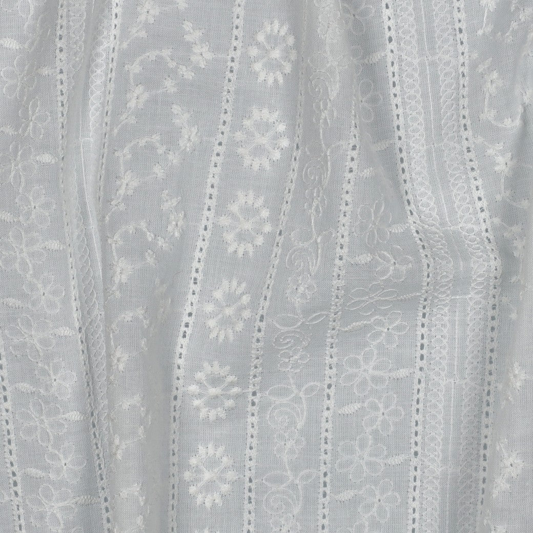 Dainty Cotton Eyelet Stripe