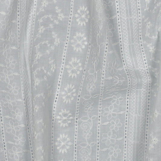 Dainty Cotton Eyelet Stripe