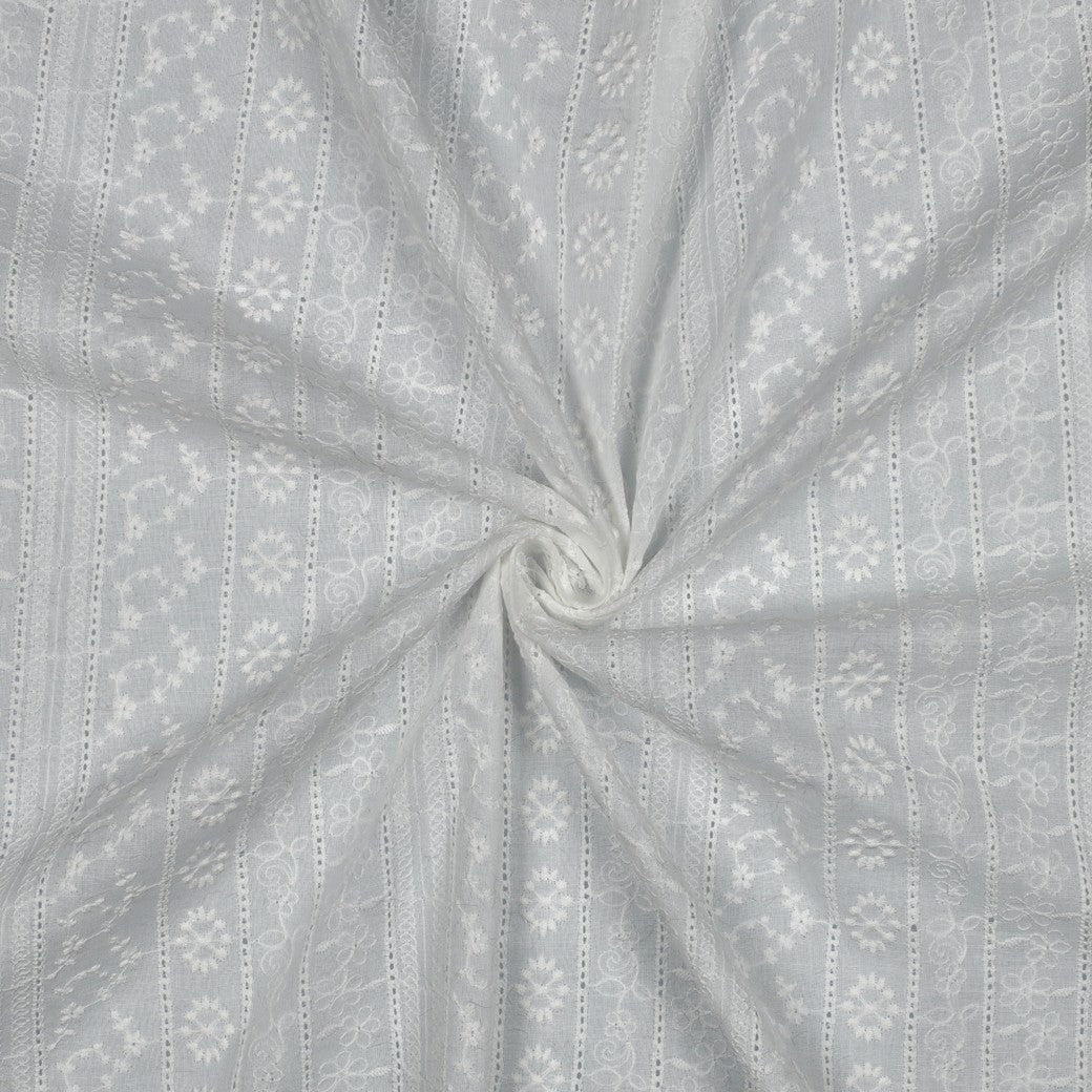 Dainty Cotton Eyelet Stripe