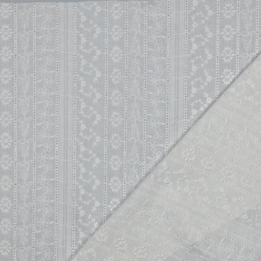 Dainty Cotton Eyelet Stripe