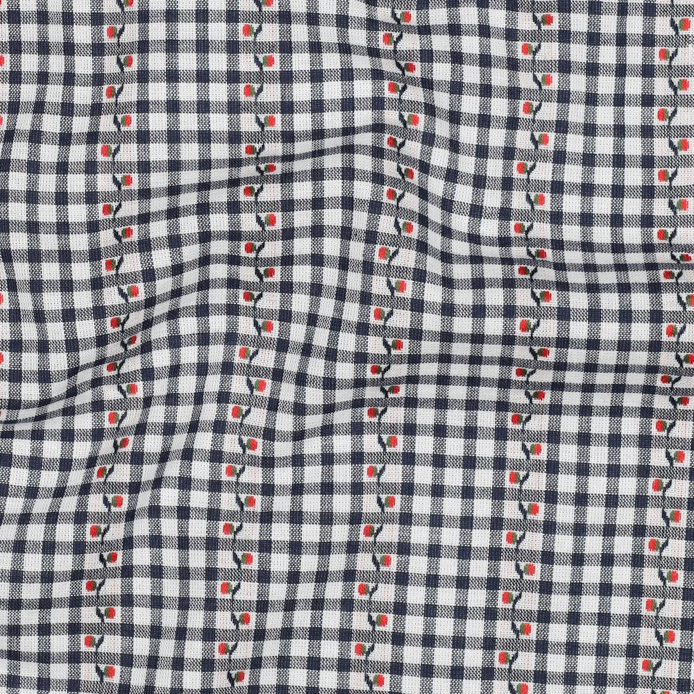 Berry Gingham Cotton Jacquard - Navy