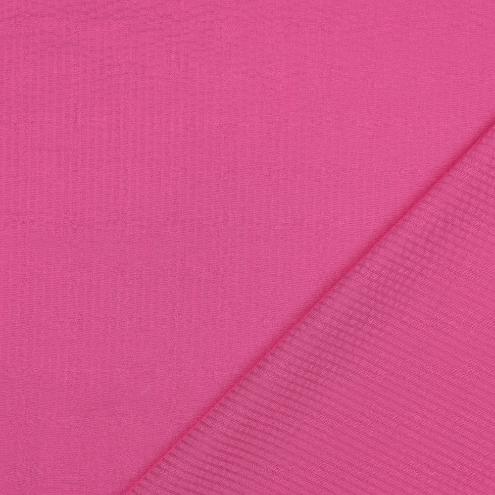 Cotton Seersucker - Fuschia