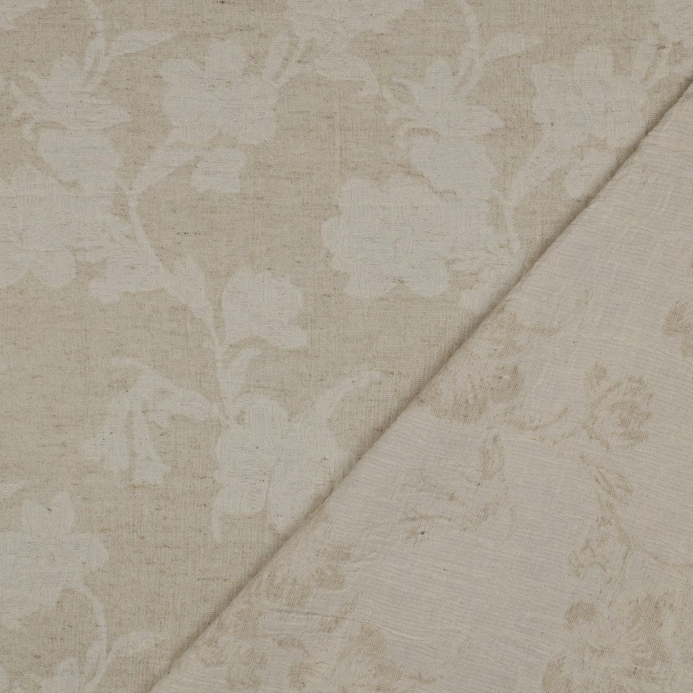 Natural Linen-Cotton Jacquard - Garden