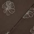 Drapey Linen Viscose Embroidered Flowers - Mocha