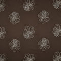 Drapey Linen Viscose Embroidered Flowers - Mocha