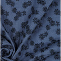 Embroidered Double Gauze - Petite Blue