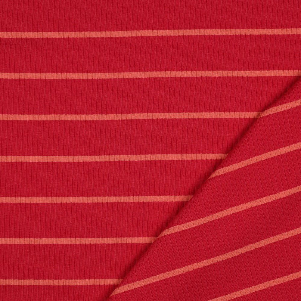 Ribbed Yarn-Dyed Stripe - Magenta