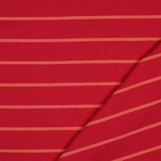 Ribbed Yarn-Dyed Stripe - Magenta