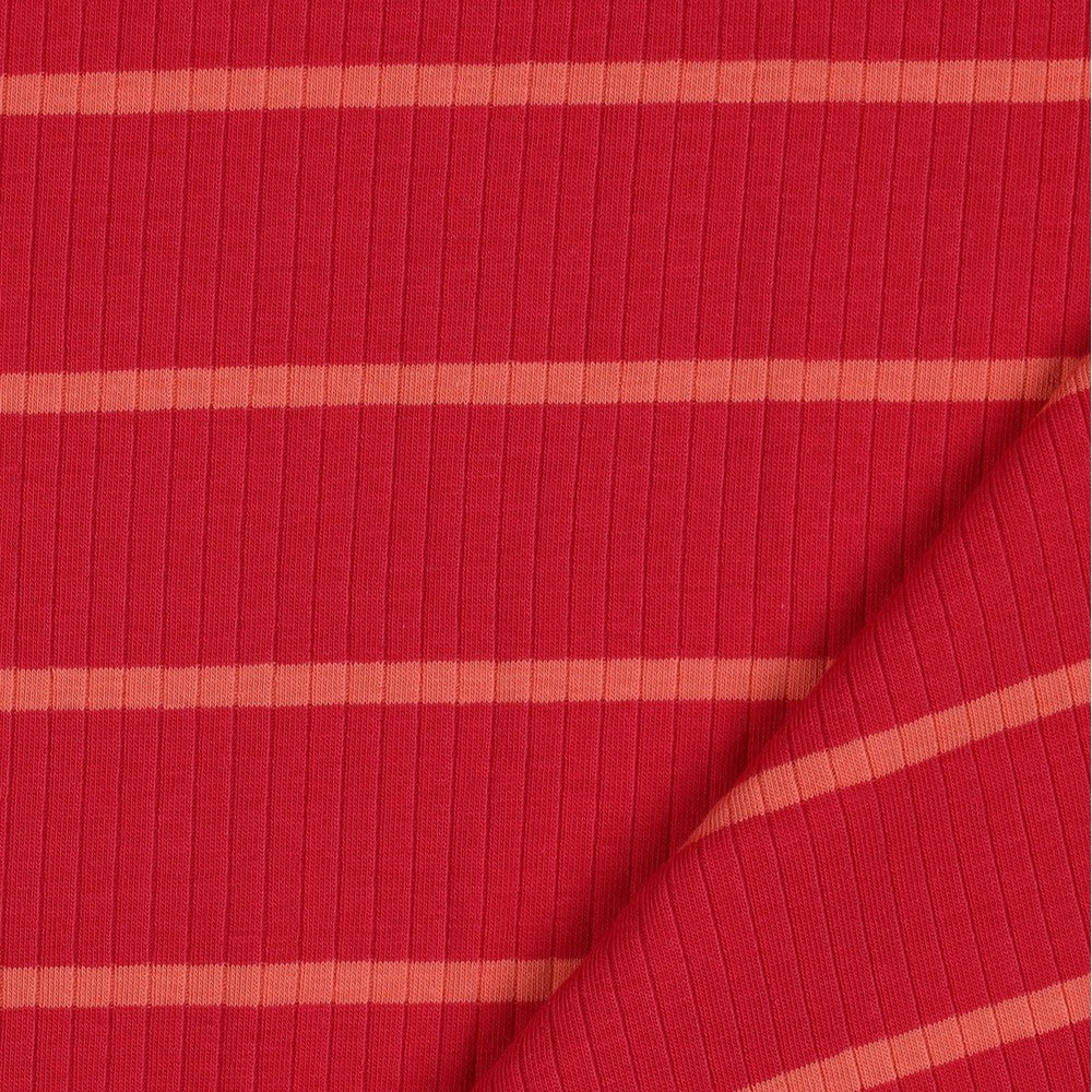 Ribbed Yarn-Dyed Stripe - Magenta