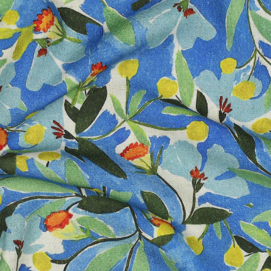 Linen Viscose Crepe - Moonlit Garden