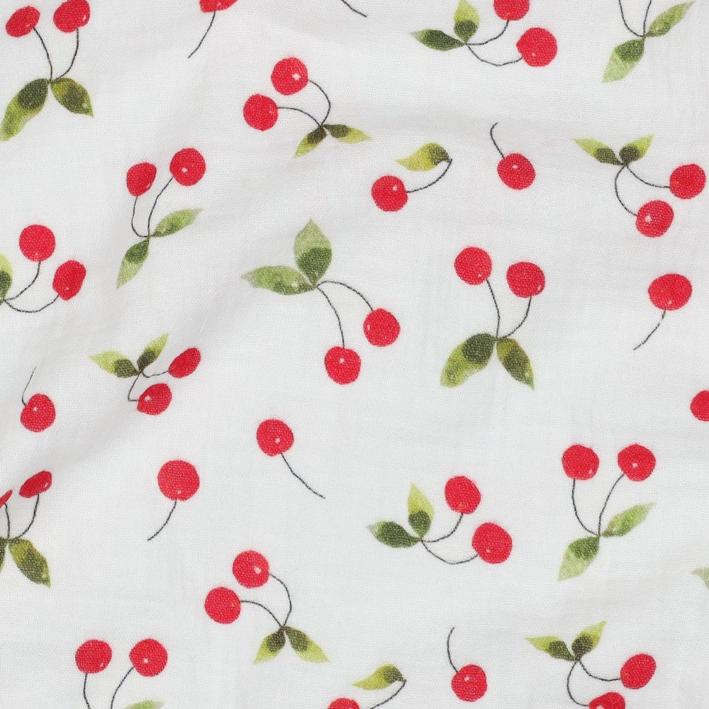 Cotton Double Gauze - Cherry Bowl