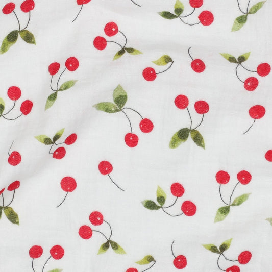 Cotton Double Gauze - Cherry Bowl