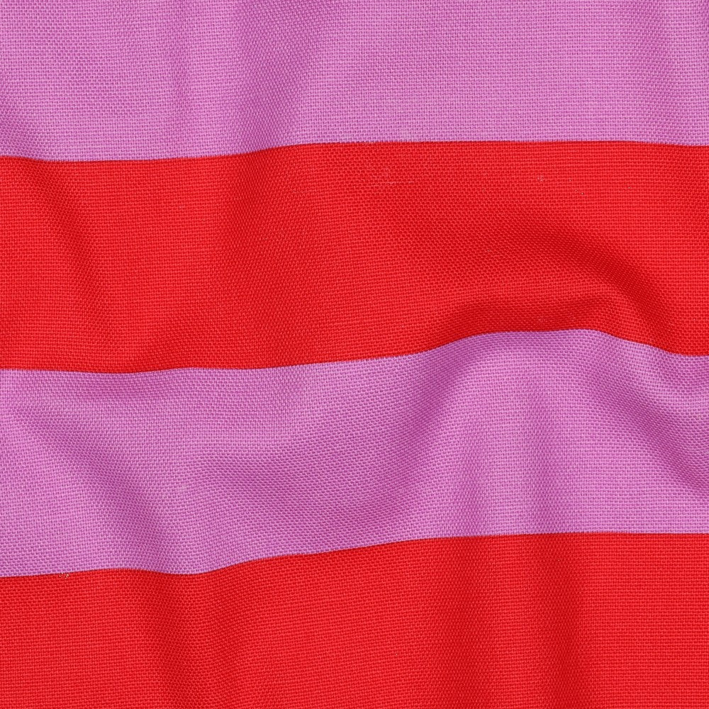 Canvas Stripes - Red & Purple (OEKO-TEX Standard 100)