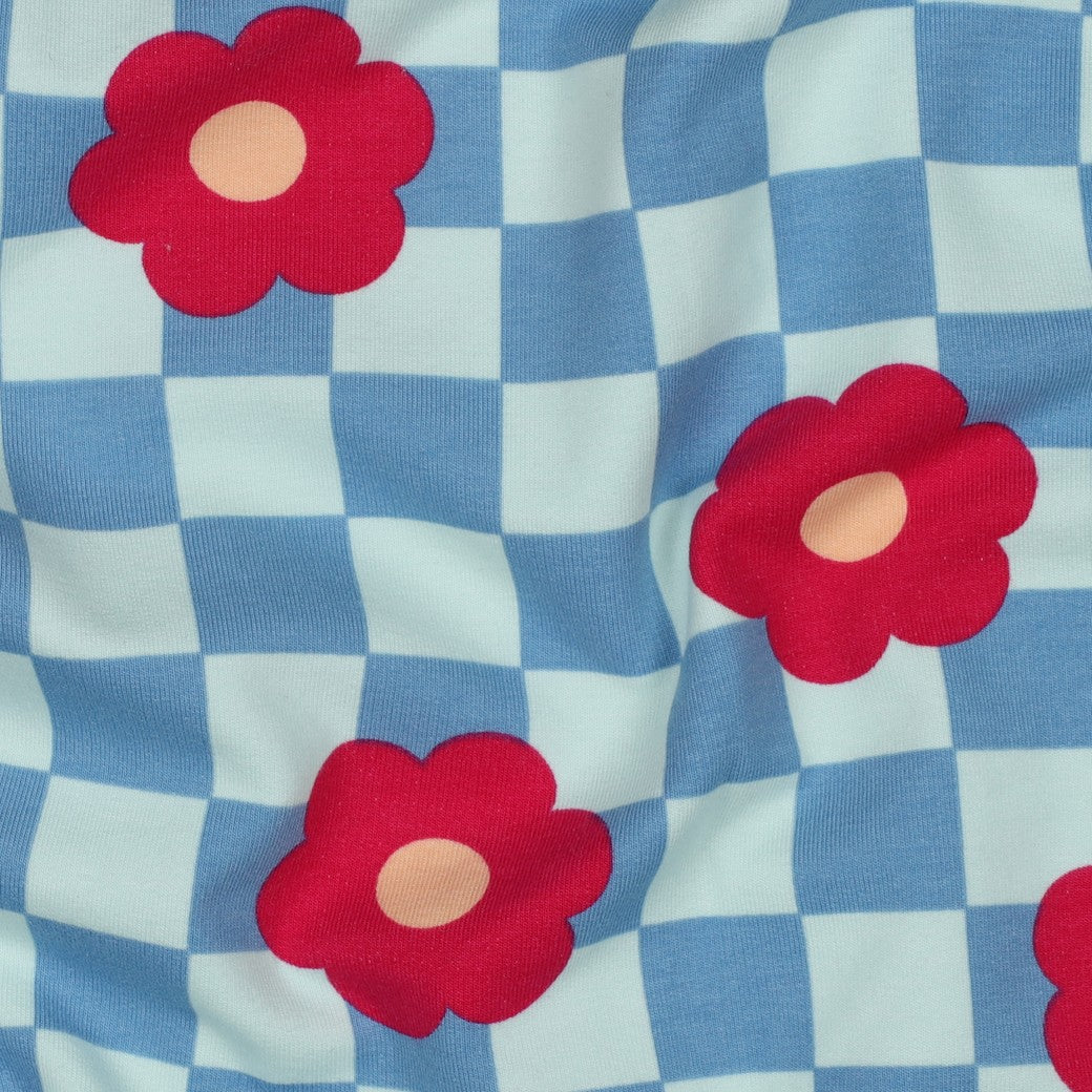 Cozy Sweatshirting - Floral Check