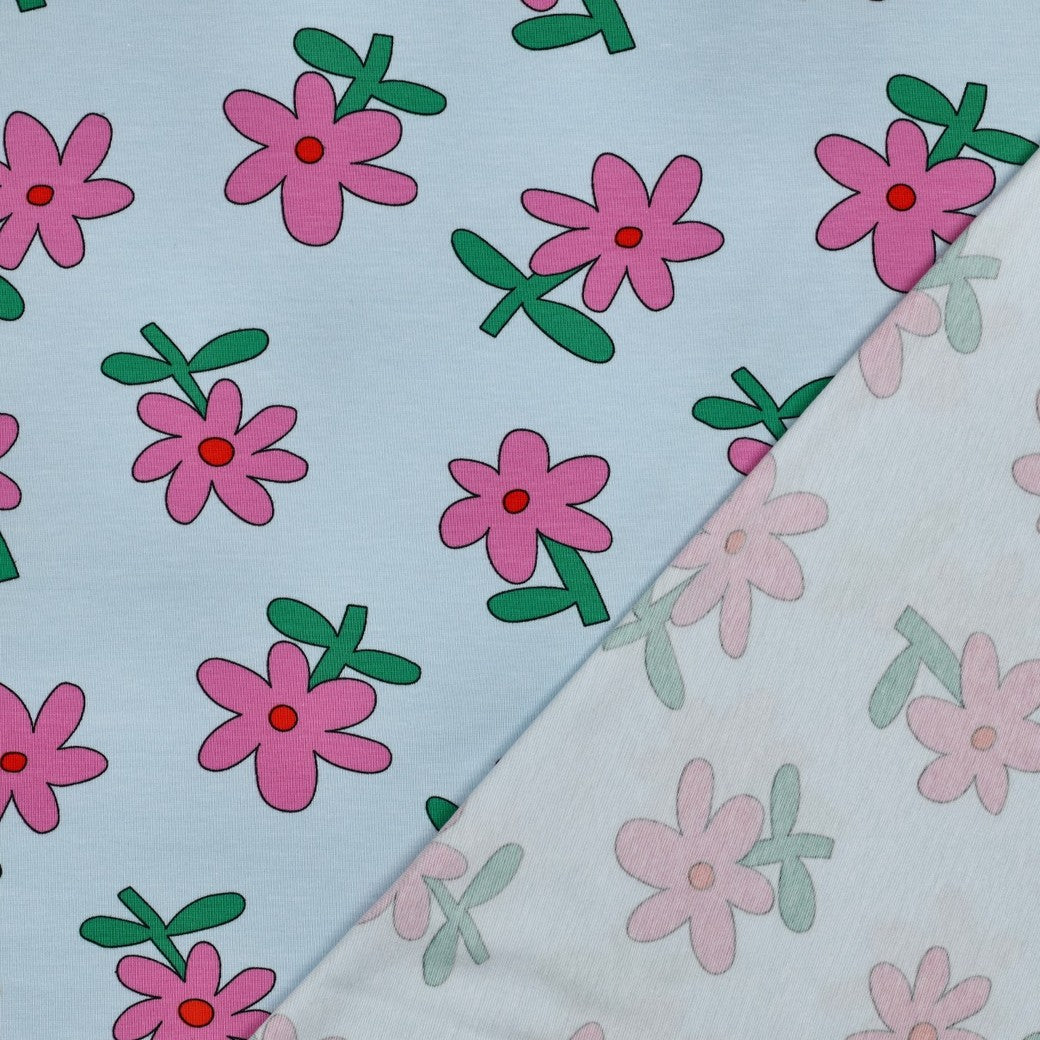 Cotton Jersey - Flower Doodle