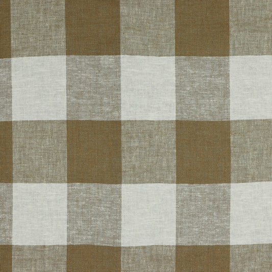 Drapey Linen Viscose Check - Light Brown