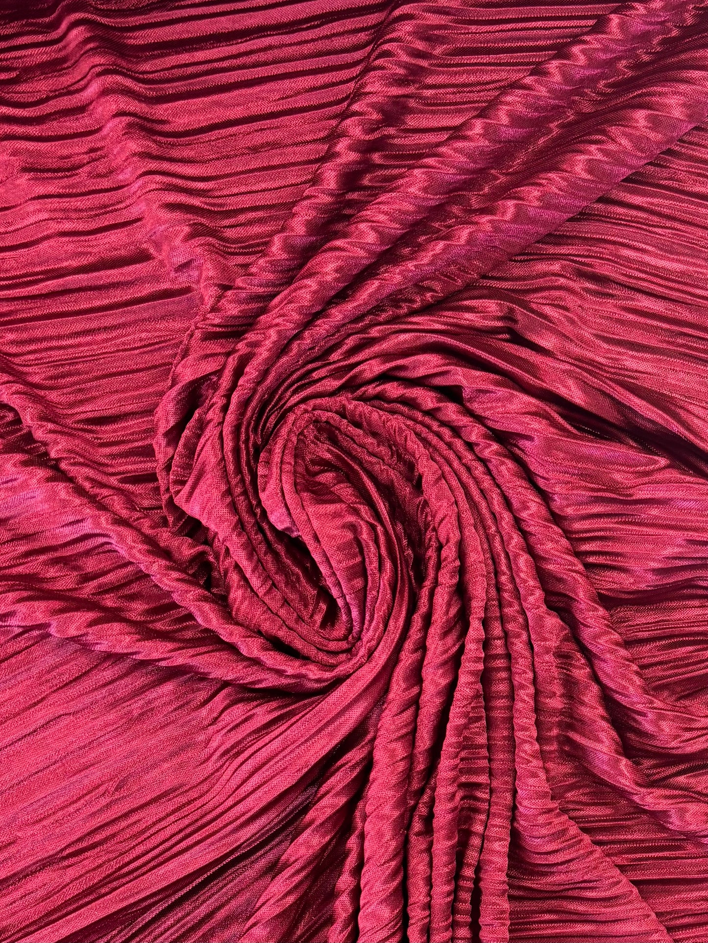 Deadstock Burgundy Plissé