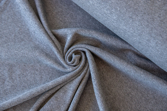 100% Cotton Pointelle - Anthracite (OEKO-TEX Standard 100)