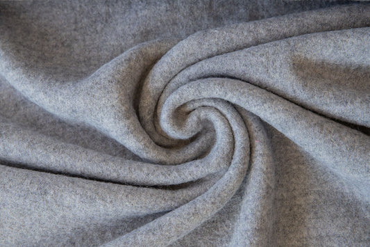 Boiled Wool Crepe - Silver Grey