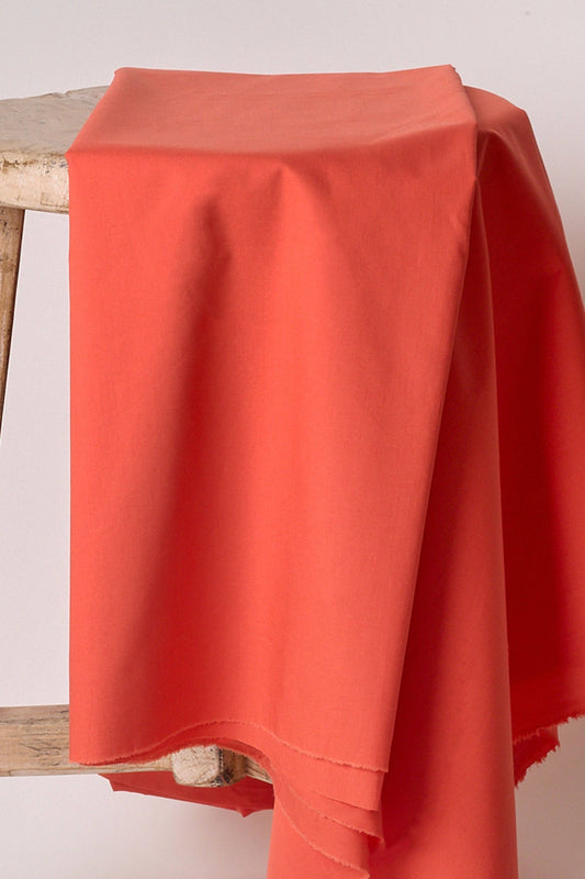 OEKO-Tex Certified Cotton Poplin - Poppy Tangerine