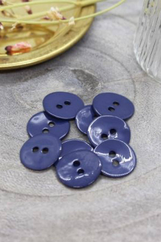 Shiny Buttons - Cobalt (14mm)