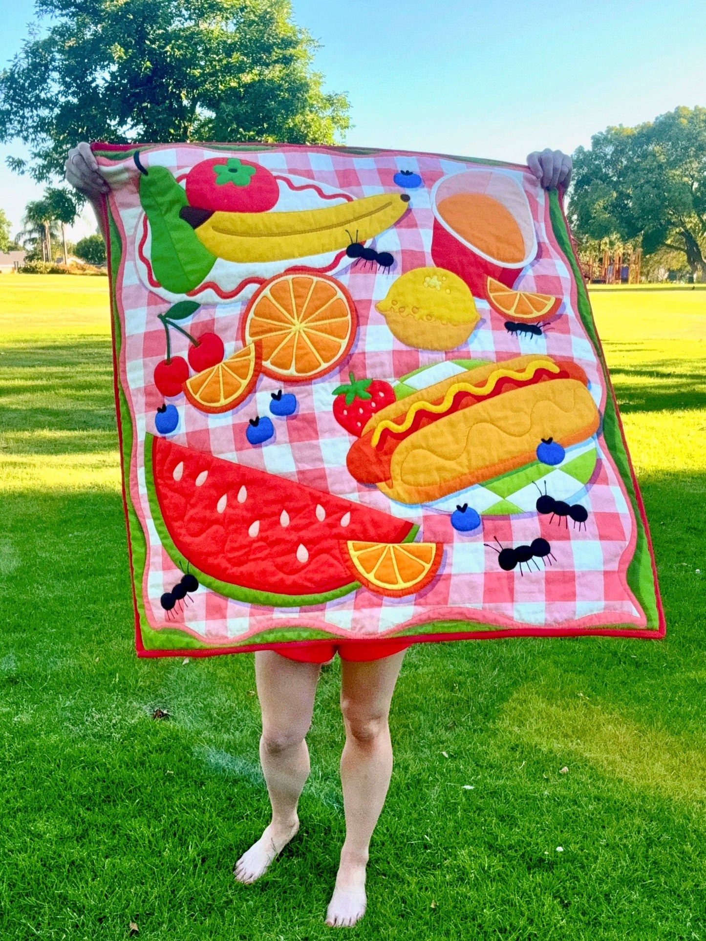 Picnic Whole Cloth Quilt Kit – Beginner Sewing Kit