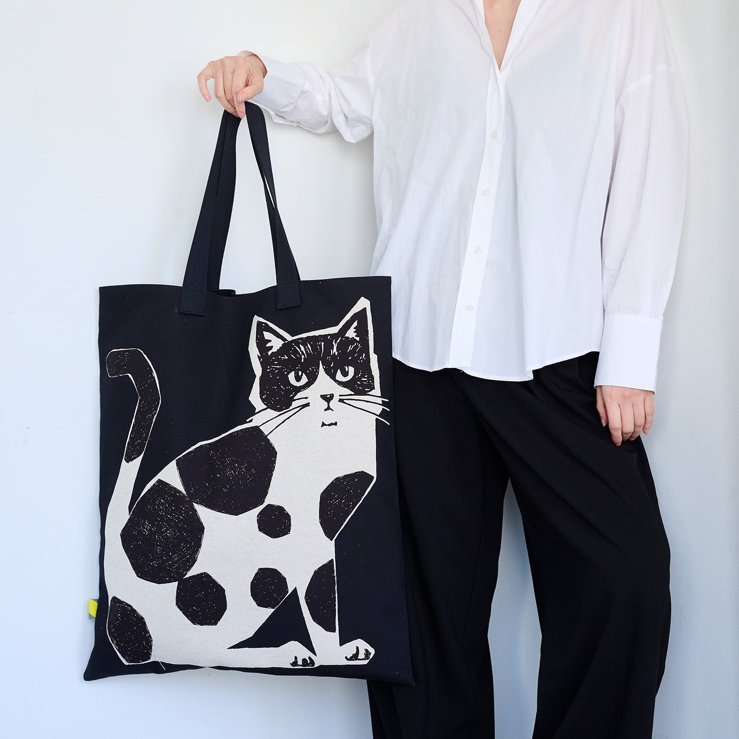 Kokka - Two Cat Cotton Linen Canvas Panel