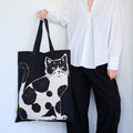 Kokka - Two Cat Cotton Linen Canvas Panel