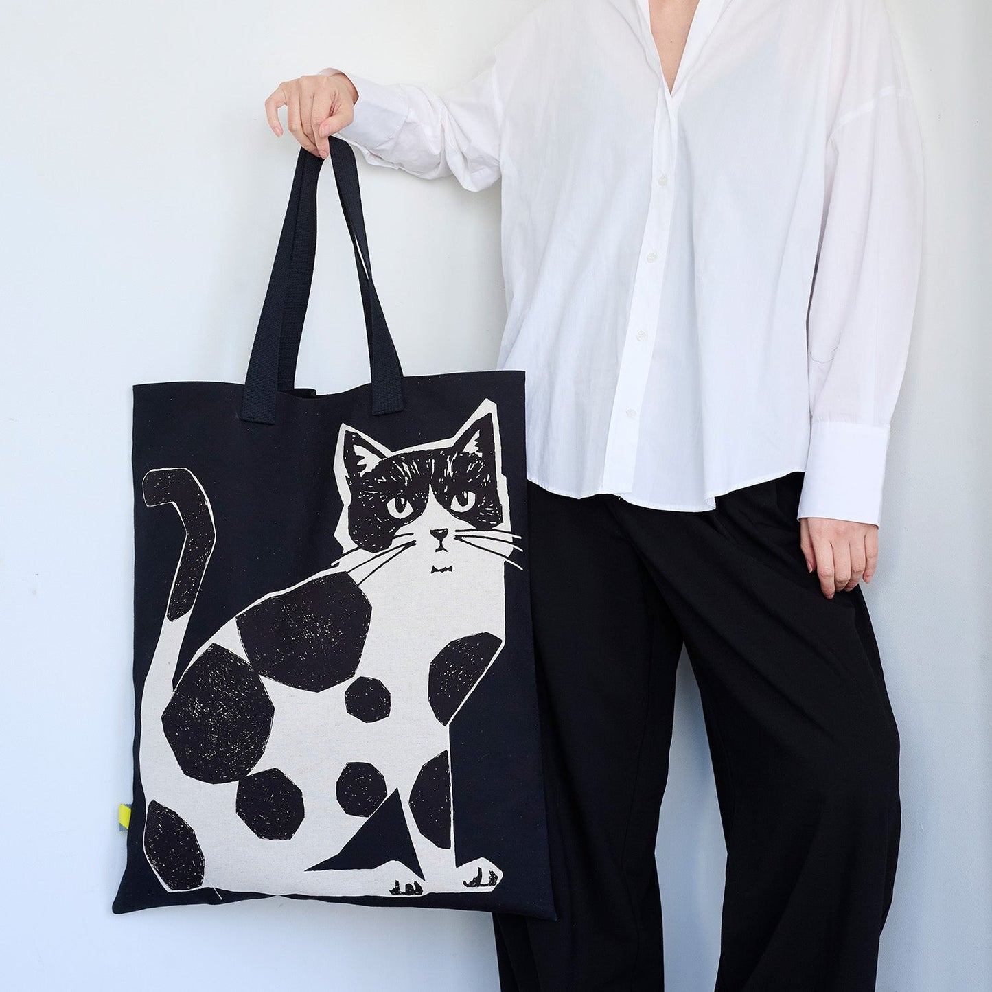 Kokka - Two Cat Cotton Linen Canvas Panel