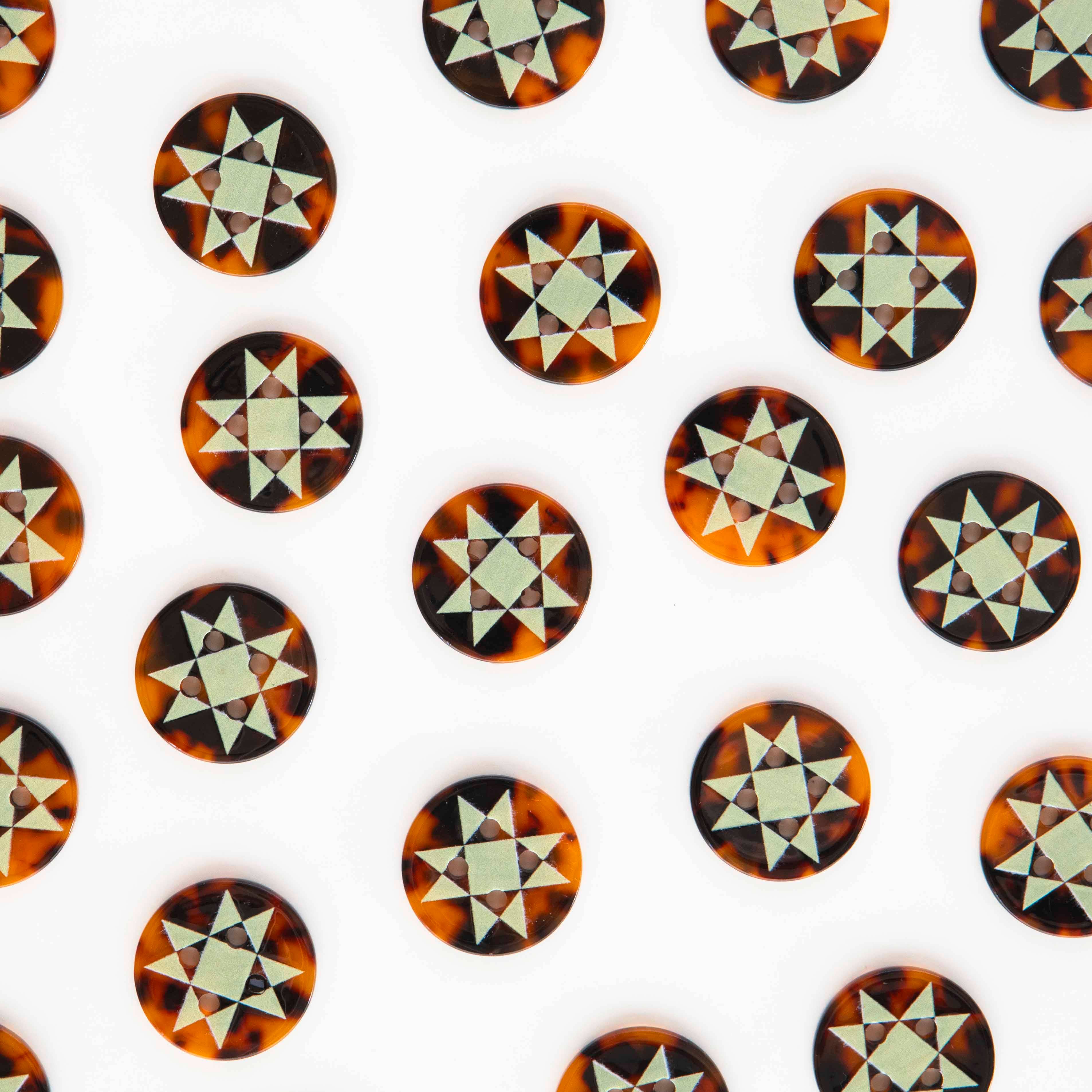 Quilt Star Large 1" Buttons