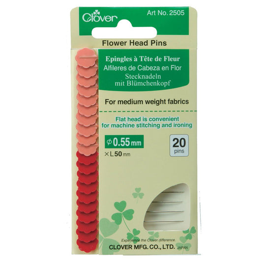 Clover Flower Head Pins - Set of 20