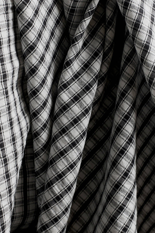 Cotton Seersucker - Deep Charcoal