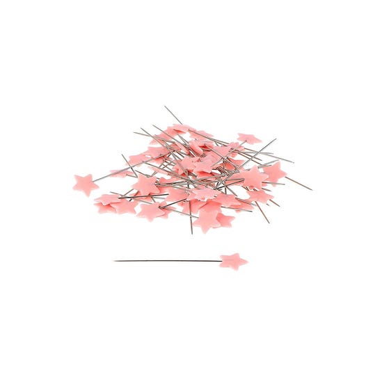 Bohin Pink Star Head Pins - Set of 100