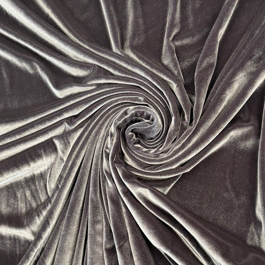Deadstock Stretch Velvet - Silver