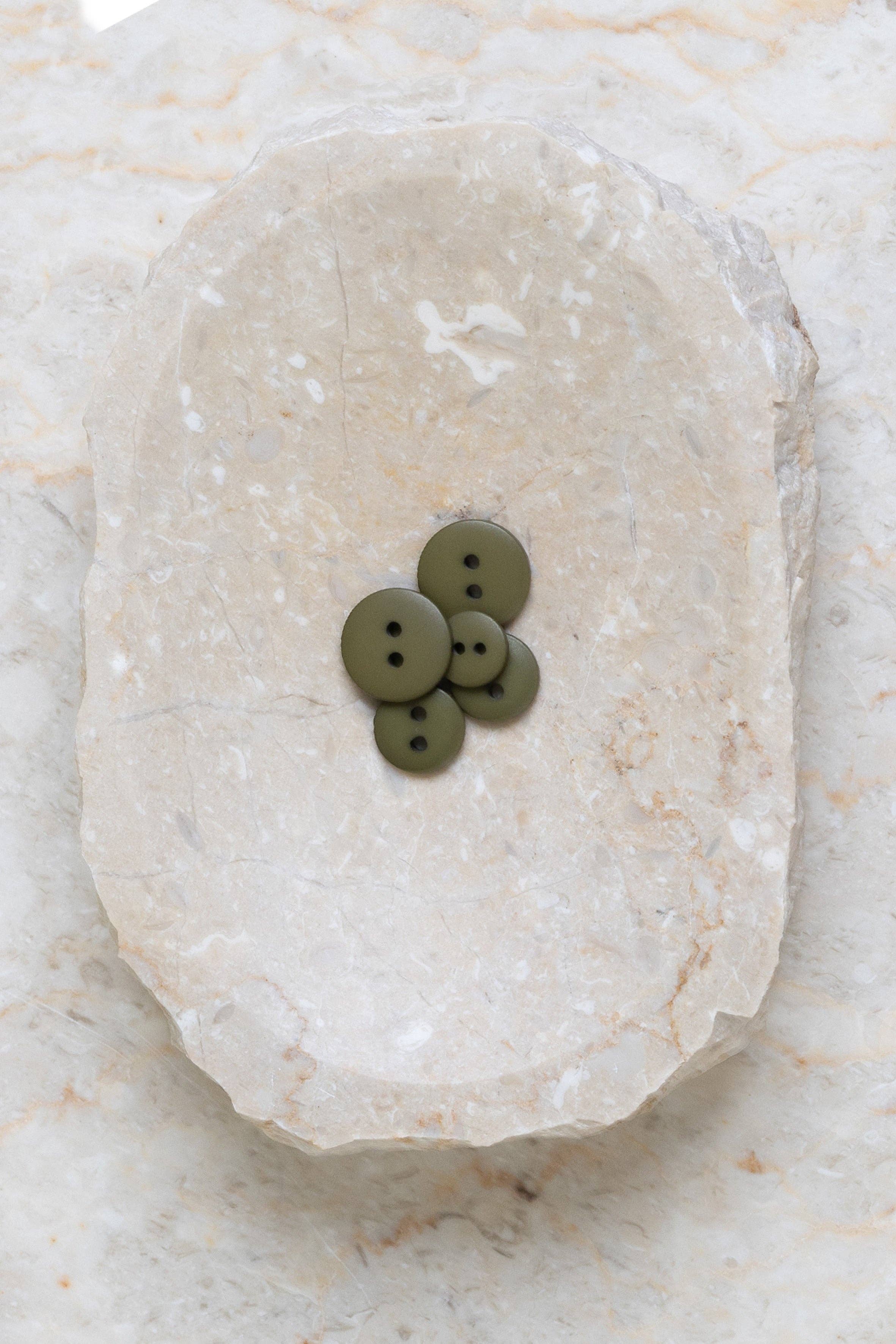 Classic Matte Buttons - Ivy Green (12mm)