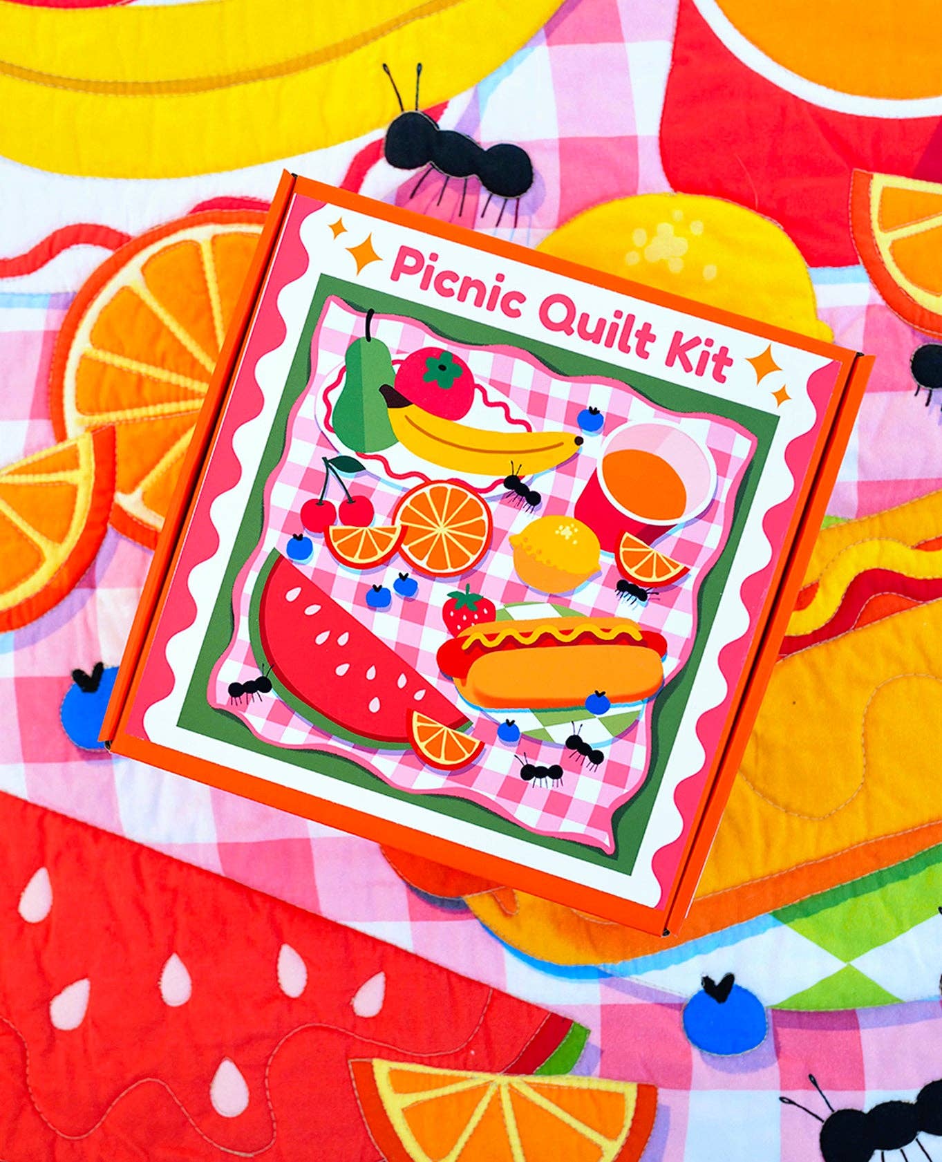 Picnic Whole Cloth Quilt Kit – Beginner Sewing Kit