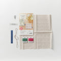 Sashiko Hidamari Pair of Coasters Kit - Pale Gray