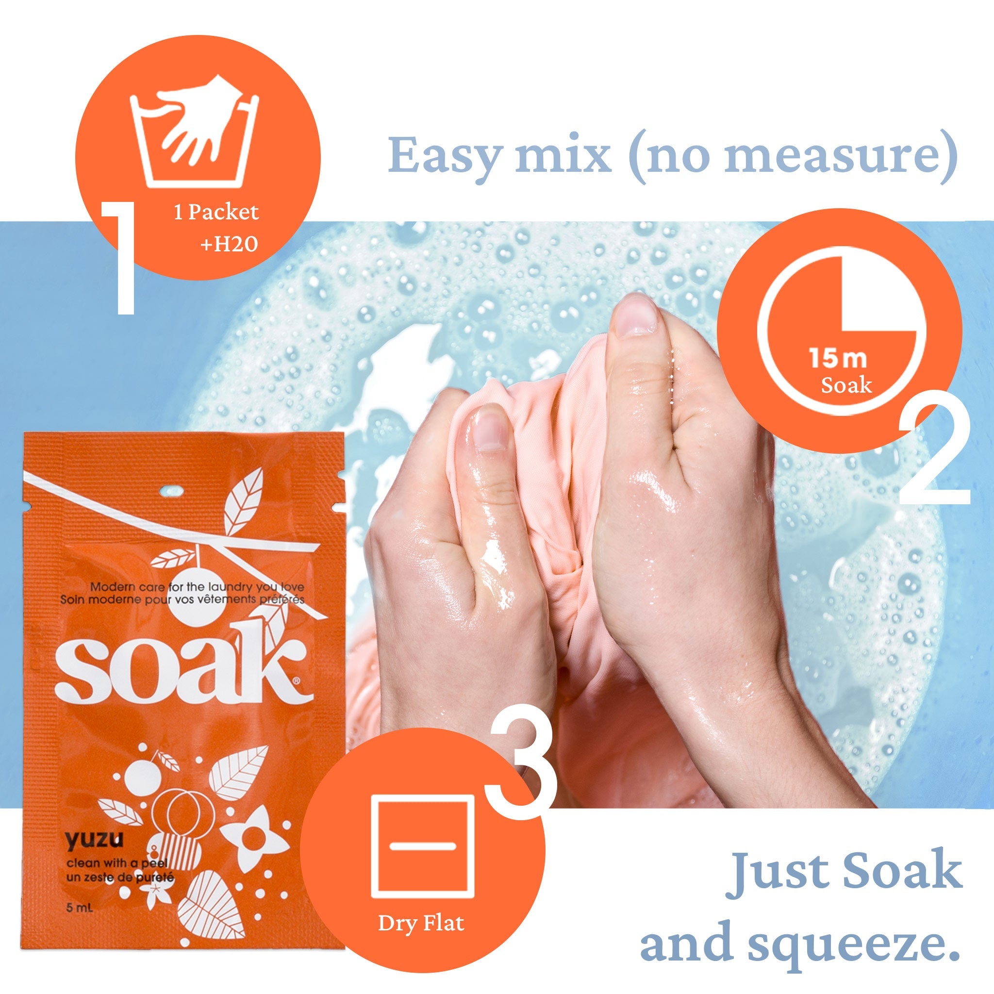 Minisoak Laundry Soap - Single Use Sachet (Travel Size)