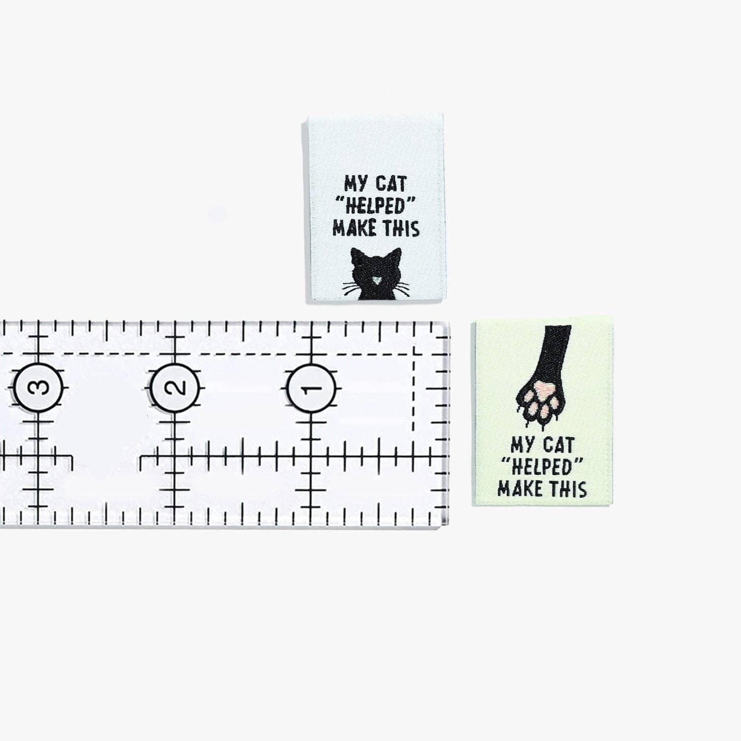 My Cat "Helped" Me Make This Woven Labels